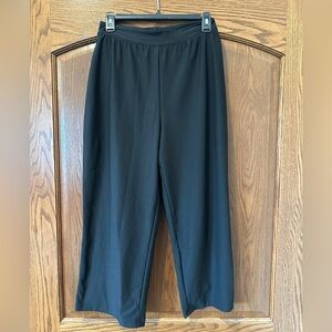 Spanx lined pull on wide leg crop slacks